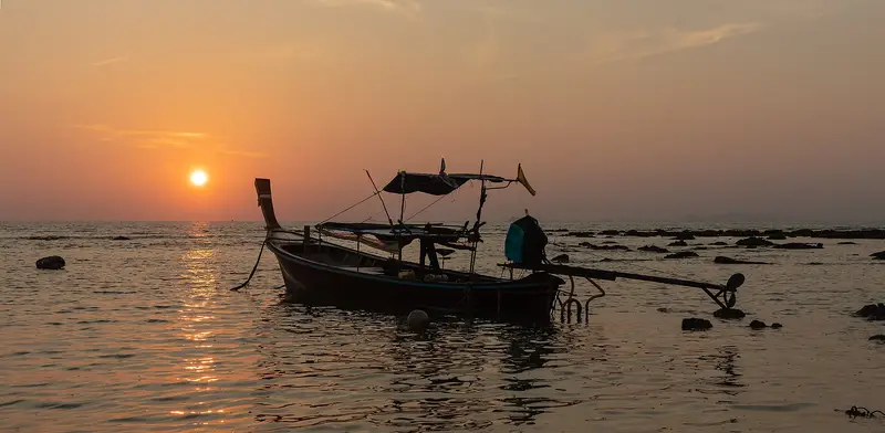 Sunset over Klong Khong Beach, Koh Lanta
